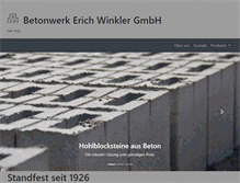 Tablet Screenshot of betonwerk-winkler.de